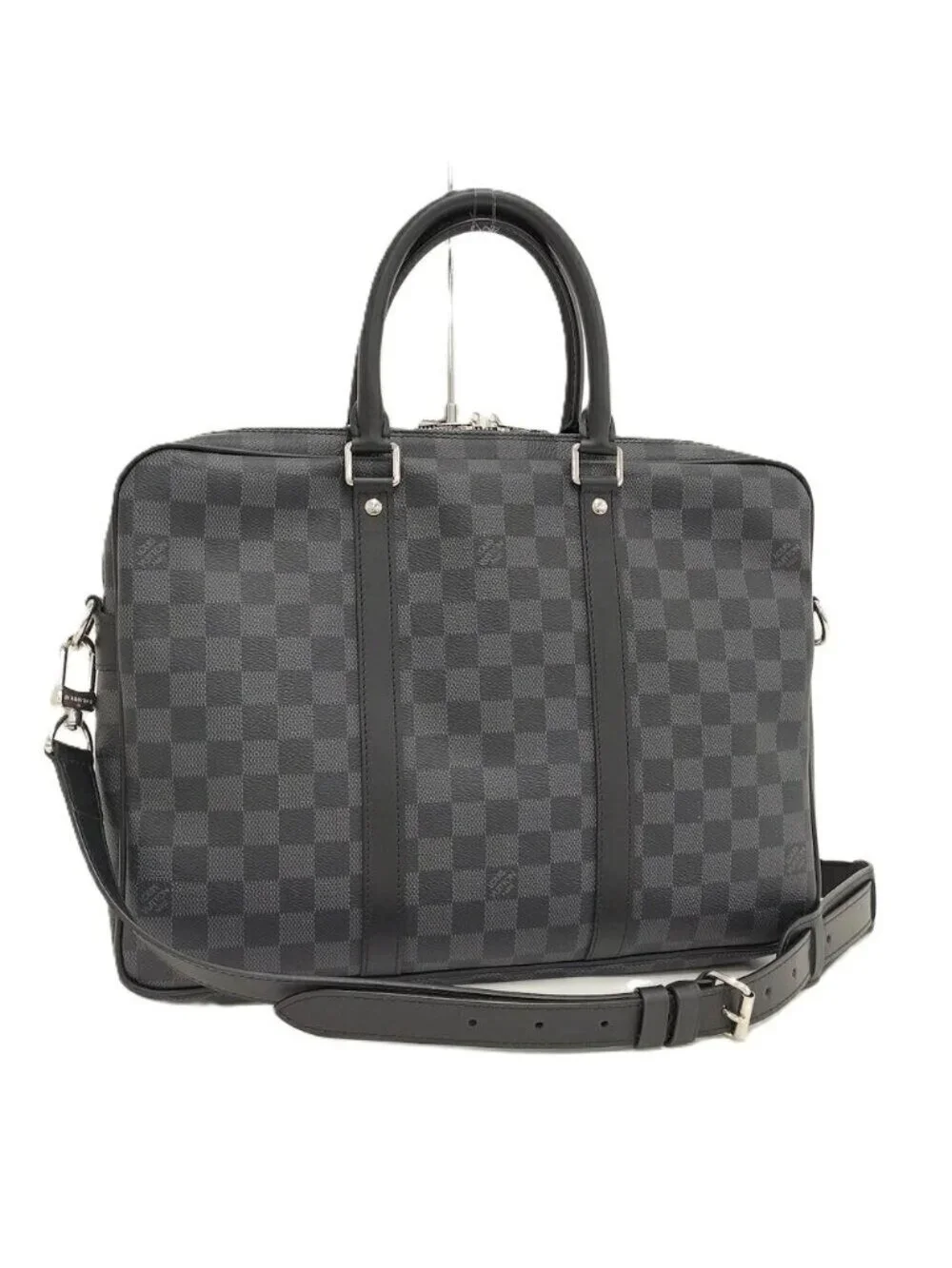 Louis Vuitton Porte Documents Voyage PM Business Bag Damier Graphite
